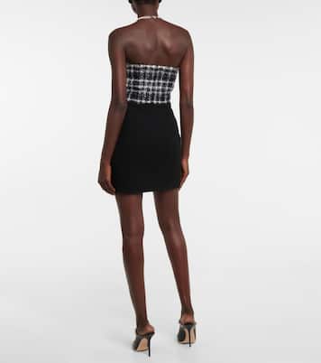 Kariertes Bustier aus Tweed | Alessandra Rich