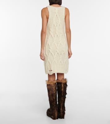 Cable-knit wool-blend minidress | Acne Studios