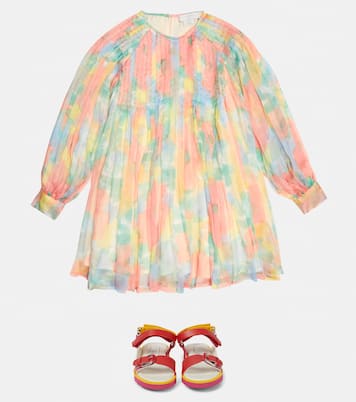 Abito in georgette di seta con stampa | Stella McCartney Kids