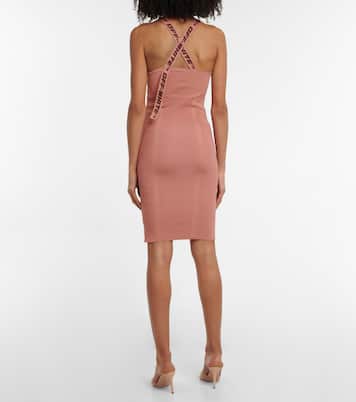Midikleid aus Jacquard | Off-White