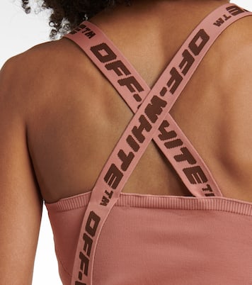 Midikleid aus Jacquard | Off-White