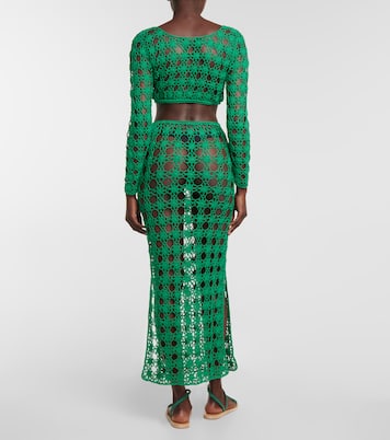 Top cropped Bella in crochet di cotone | Anna Kosturova