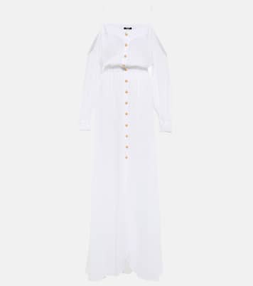 Button-down cotton maxi dress | Balmain