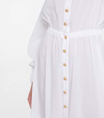 Button-down cotton maxi dress | Balmain