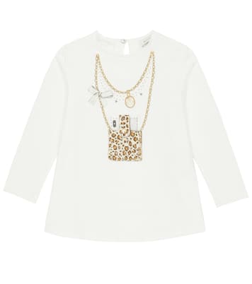 Printed cotton jersey top | Monnalisa
