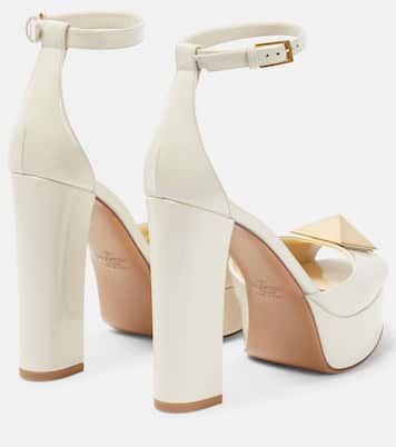 One Stud patent leather platform sandals | Valentino Garavani