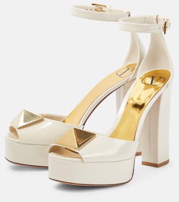 One Stud patent leather platform sandals | Valentino Garavani