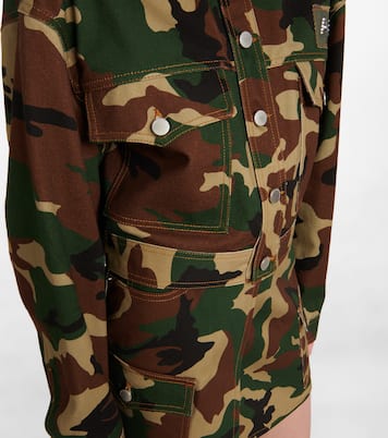 Camouflage cropped gabardine jacket | Alessandra Rich