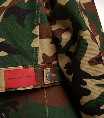 Camouflage cropped gabardine jacket | Alessandra Rich