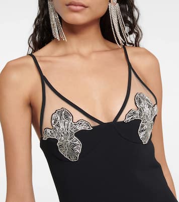 Mesh-panel embellished minidress | David Koma