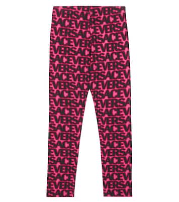 Leggings in jersey di misto cotone | Versace Kids
