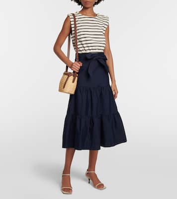 Robe midi Pazila en coton | Veronica Beard