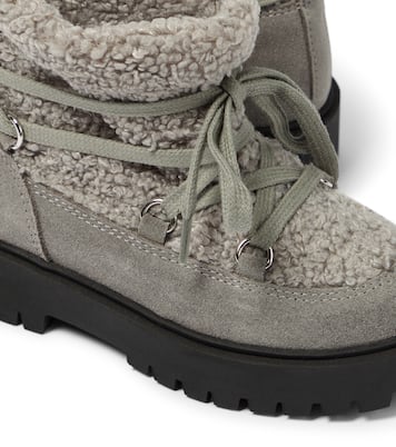 Ankle Boots aus Veloursleder und Faux Shearling | Il Gufo