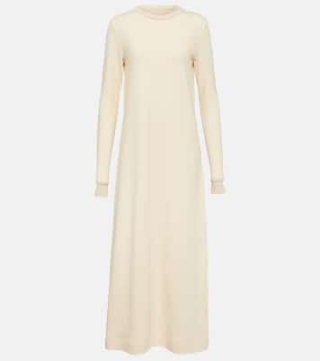 Robe midi en laine et coton | Jil Sander