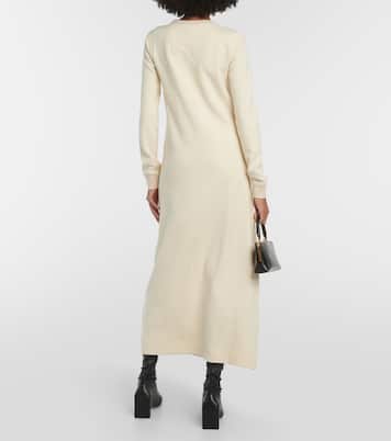Robe midi en laine et coton | Jil Sander
