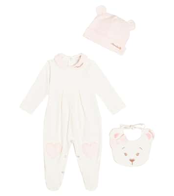 Bebé - set de body, babero y gorro de algodón | Monnalisa