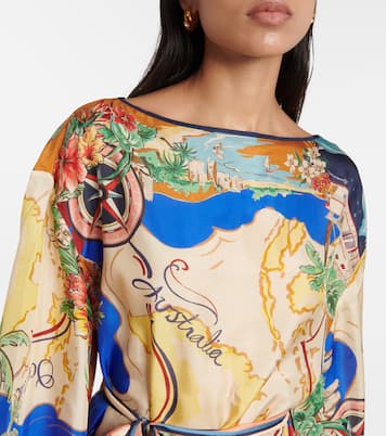 Alight printed silk midi dress | Zimmermann