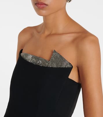 Verziertes Top aus Wolle und Seide | Roland Mouret