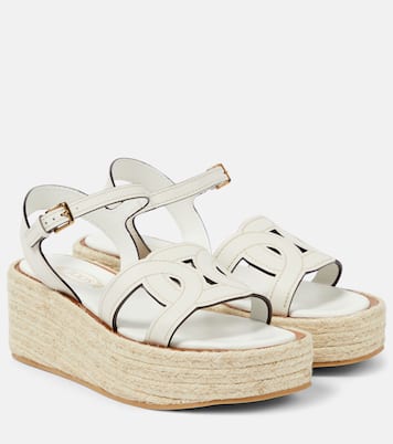 Espadrillas Kate in pelle con zeppa | Tod's