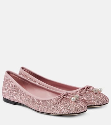 Elme glitter ballet flats | Jimmy Choo