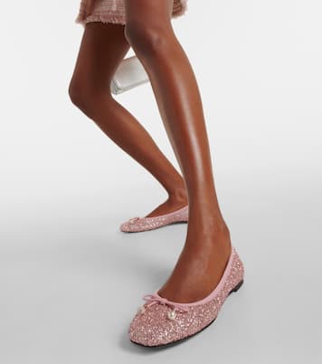 Elme glitter ballet flats | Jimmy Choo