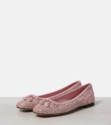 Elme glitter ballet flats | Jimmy Choo