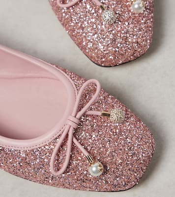 Elme glitter ballet flats | Jimmy Choo