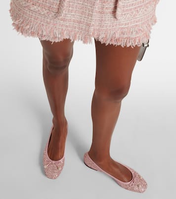 Elme glitter ballet flats | Jimmy Choo