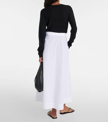 High-rise cotton maxi skirt  | Toteme