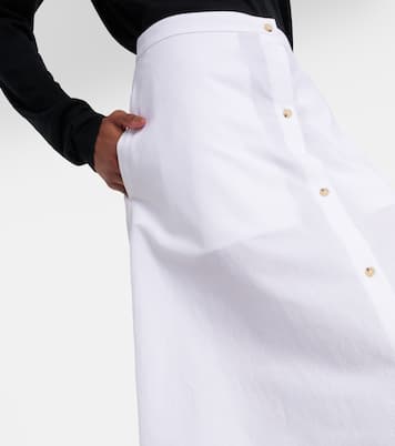 High-rise cotton maxi skirt  | Toteme