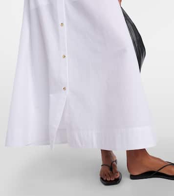 High-rise cotton maxi skirt  | Toteme