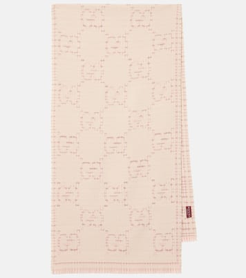 Bufanda de mezcla de lana GG en jacquard | Gucci
