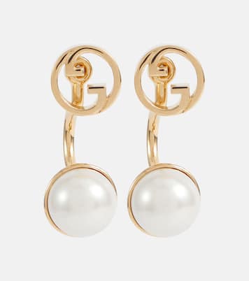 Ohrringe Gucci Blondie Interlocking G mit Zierperlen | Gucci