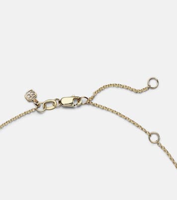 Large Fringe 14kt gold anklet with diamonds | Sydney Evan