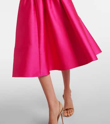 Halterneck taffeta midi dress | Roland Mouret