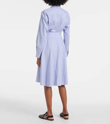 Striped cotton poplin shirt dress | Polo Ralph Lauren