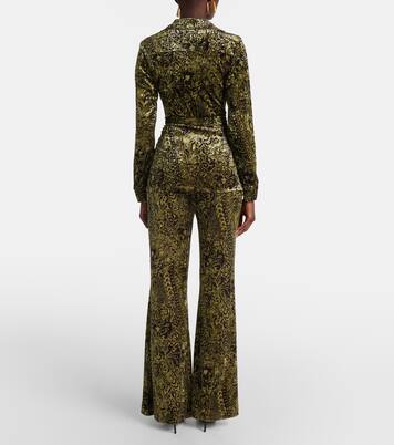 Lagarde printed velvet wrap top | Diane von Furstenberg