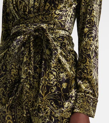 Lagarde printed velvet wrap top | Diane von Furstenberg