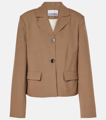 Blazer in twill | Ganni