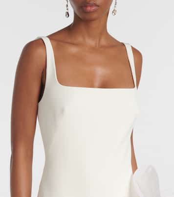 Bridal - Abito lungo Yana in crêpe e raso | Safiyaa