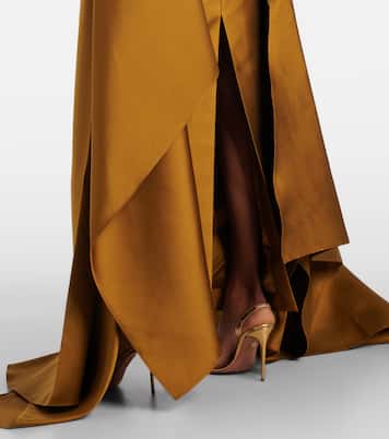 Abito lungo monospalla Charo in twill | Solace London