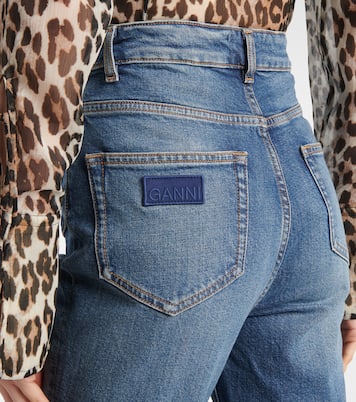 High-Rise Flared Jeans Blue Future Goddi | Ganni