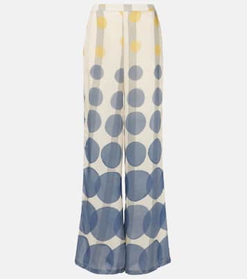 Pantaloni a gamba larga a pois | Adriana Degreas