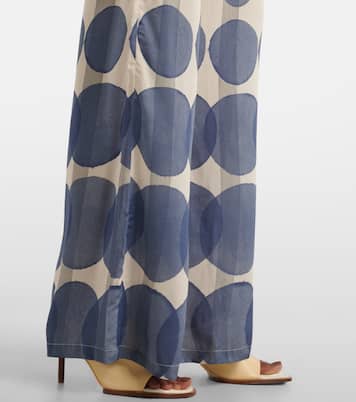 Pantaloni a gamba larga a pois | Adriana Degreas
