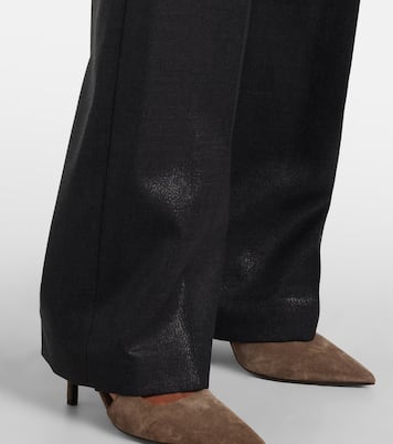 Pantaloni a gamba larga in misto lana | Brunello Cucinelli