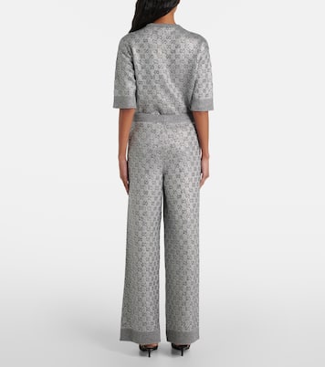 Weite Hose GG aus einem Wollgemisch | Gucci