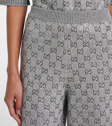 Weite Hose GG aus einem Wollgemisch | Gucci