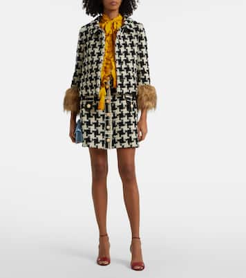 Minigonna in tweed di misto lana | Valentino