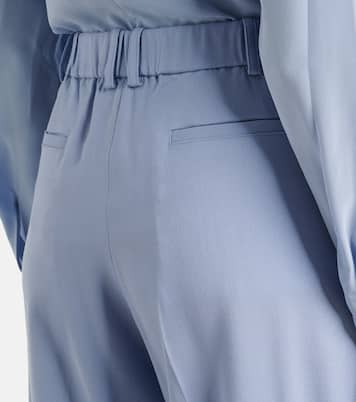 Pantaloni a gamba larga Bucklel in crêpe di lana | Joseph