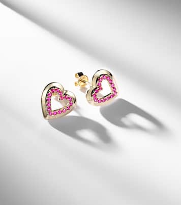 Boucles d'oreilles en or 14 ct et saphirs | Roxanne First